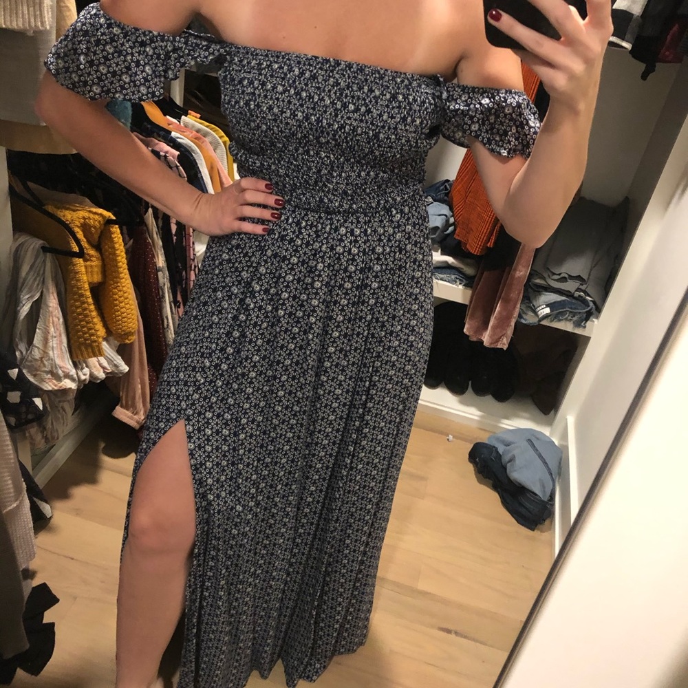 Lulus off the shoulder Maxi